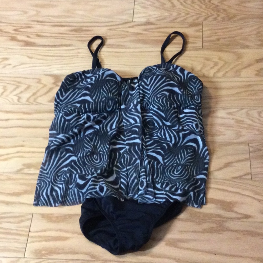 22 Swimsuits for All groovy black white print boho swimsuit